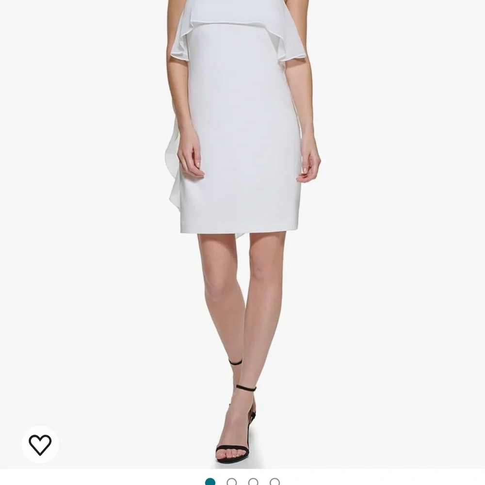 DKNY NWT sz 16 Women’s Sleeveless Square Neck Ruffle Midi  Dress - Picture 9 of 10